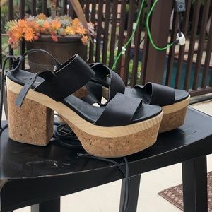 Free People Cork Platform Sandals